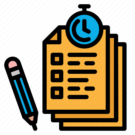 Document, education, exams, test, time icon - Download on Iconfinder