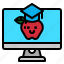computer, education, learning, monitor, online 
