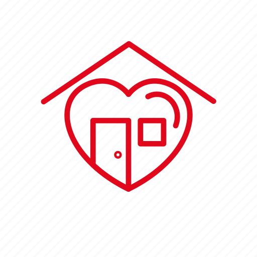 Door, heart, house, love, romance, window icon - Download on Iconfinder