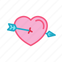 arrow, heart, love, piercing