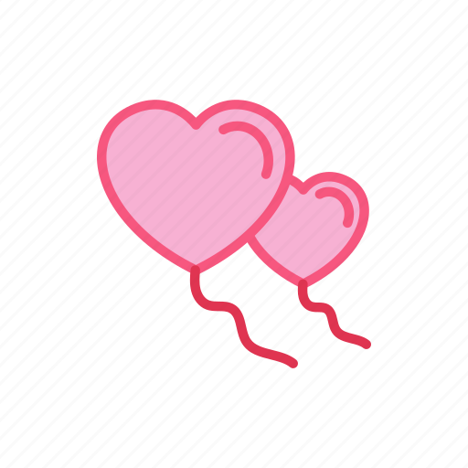 Balloon, fly, heart, love, string, valentine icon - Download on Iconfinder