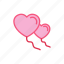 balloon, fly, heart, love, string, valentine 