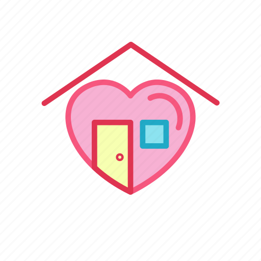 Door, heart, house, love, window icon - Download on Iconfinder