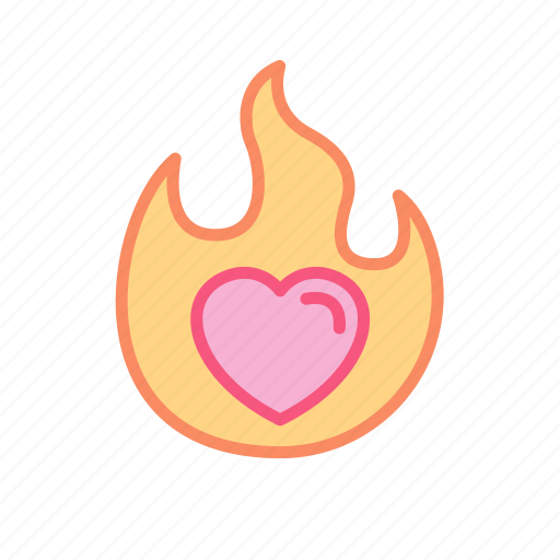 Fire, flame, heart, hot, love icon - Download on Iconfinder