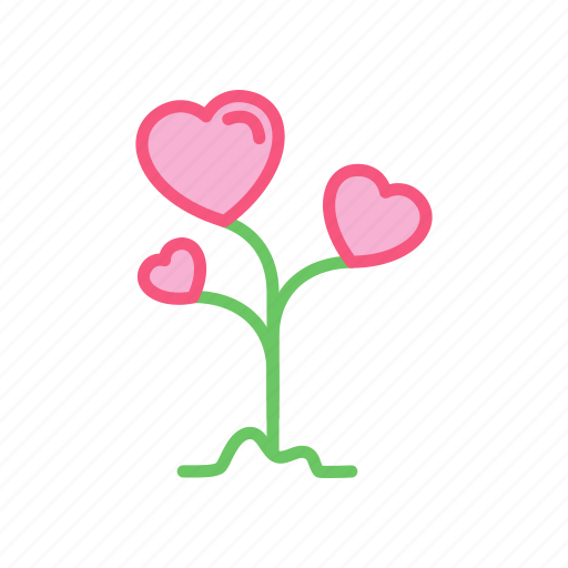 Grow, heart, leaf, love, plant, tree icon - Download on Iconfinder