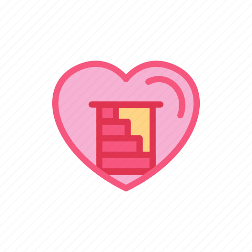 Heart, love, room, stair, step, wedding icon - Download on Iconfinder