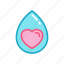 drop, fresh, heart, love, water 