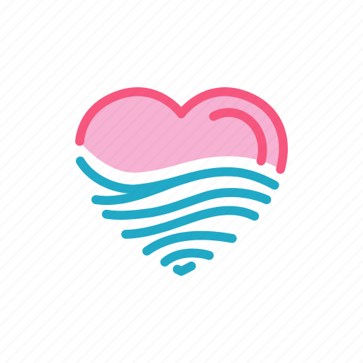 Love, sea, sun, water, wave icon - Download on Iconfinder