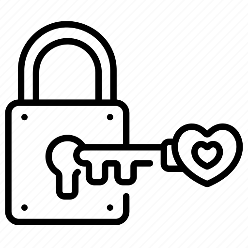 Key, heart, love, valentine, lock icon - Download on Iconfinder