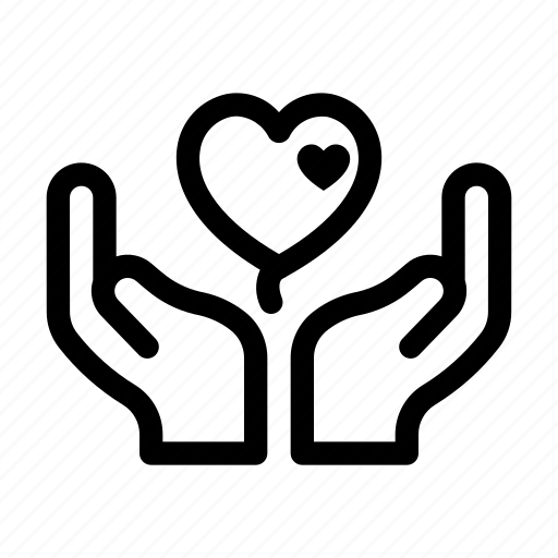 Hand heart, caring, love, charity, hand gesture, marriage, user interface icon - Download on Iconfinder