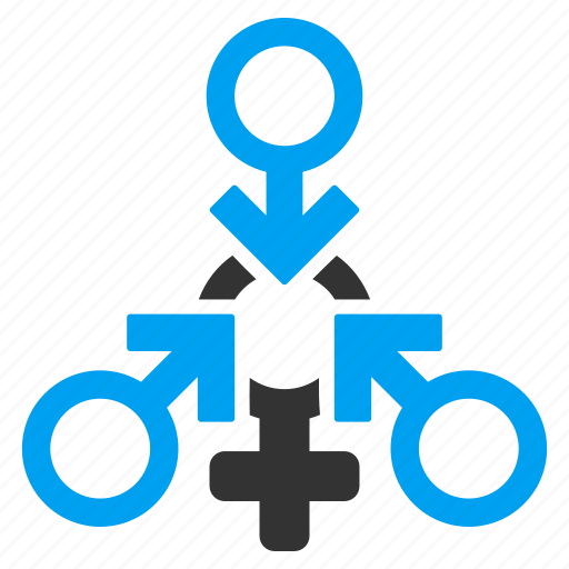 Female relations, heterosexual, polyandry, sexual orgy, sexuality, sexy lady, triple penetration icon - Download on Iconfinder