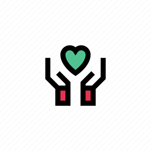 Care, hand, heart, love, protection icon - Download on Iconfinder