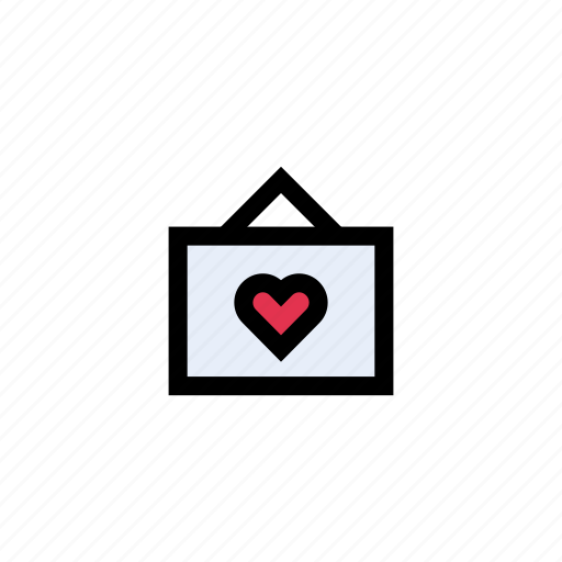 Board, hanging, heart, love, romance icon - Download on Iconfinder