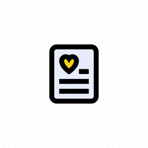 Document, heart, letter, love, sheet icon - Download on Iconfinder