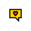 heart, like, love, message, notification 