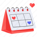 valentine date, calendar, romantic date, yearbook, reminder