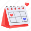 valentine date, calendar, romantic date, yearbook, reminder 