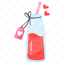 love drink, romantic drink, valentine drink, juice, beverage