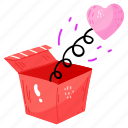 heart box, love box, valentine gift, present, surprise