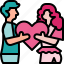 couple, heart, hug, love, valentine, valentine icon 