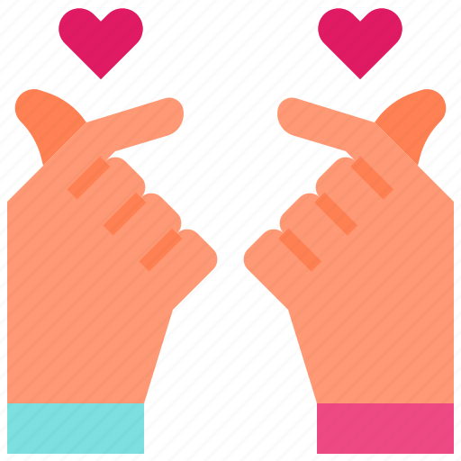 Finger, hand, love, mini heart, valentine icon - Download on Iconfinder