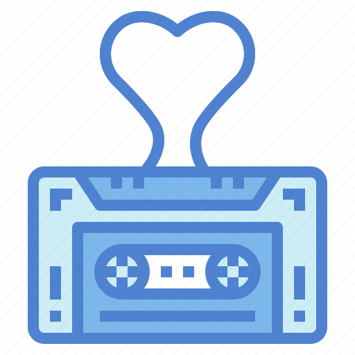 Audio, heart, multimedia, music, romantic, sound, tape icon - Download on Iconfinder