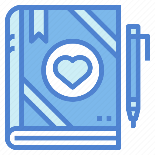Diary, heart, love, romance icon - Download on Iconfinder