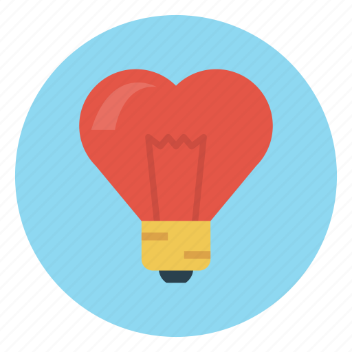 Bulb, light, like, love, valentine icon - Download on Iconfinder