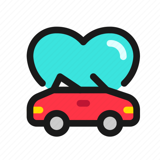 Wedding, car, love, romantic, ride, honeymoon, date icon - Download on Iconfinder