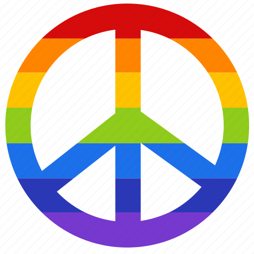 Badge, gay, gay pride, peace, pride, rainbow, sign icon - Download on Iconfinder