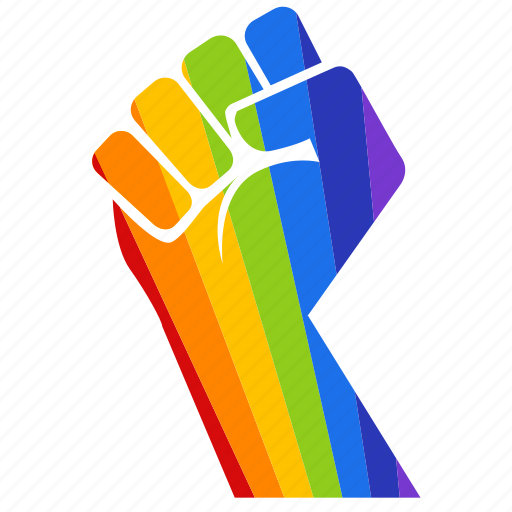 Gay, gay pride, hand, power, pride, rainbow, fight icon - Download on Iconfinder