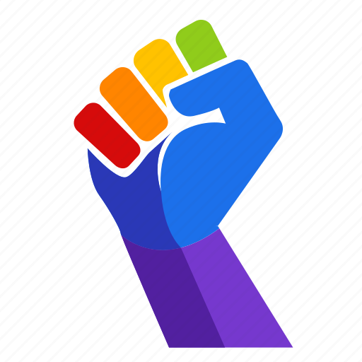 Fist, gay, gay pride, hand, power, rainbow, strong icon - Download on Iconfinder