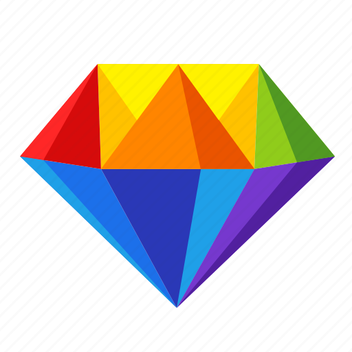 Diamond, gay, gay pride, gem, lgbt, rainbow, valuable icon - Download on Iconfinder