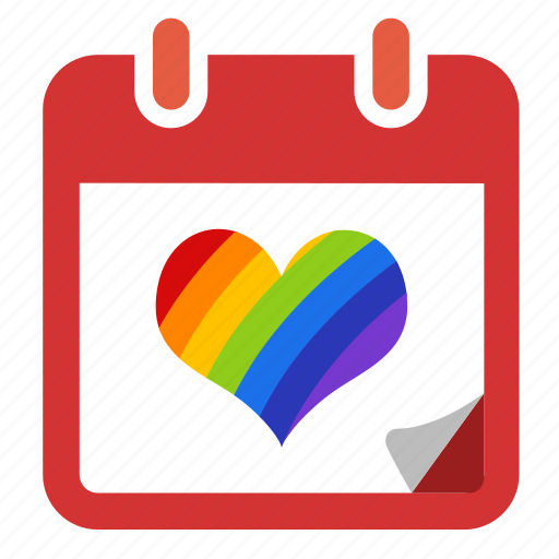 Calendar, date, gay, gay pride, lgbt, rainbow icon - Download on Iconfinder