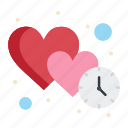 clock, dating, heart, love, time