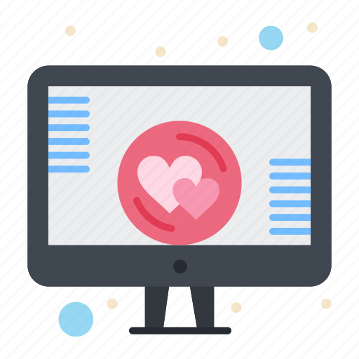 Heart, love, online, romance, screen icon - Download on Iconfinder