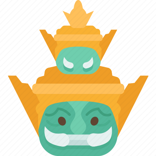 Mask, thai, culture, ramayana, dance icon - Download on Iconfinder