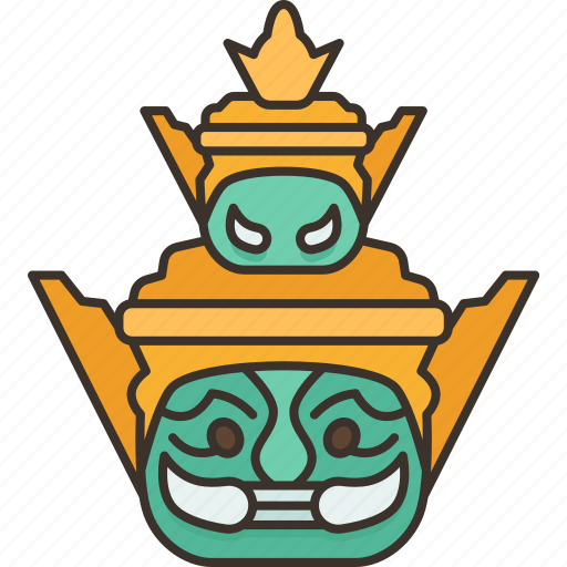Mask, thai, culture, ramayana, dance icon - Download on Iconfinder