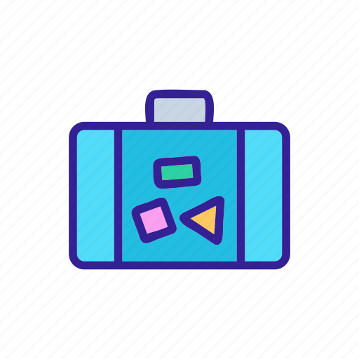 Contour, luggage, lugguge, suitcase, travel, trip, vacation icon - Download on Iconfinder