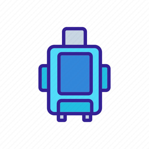 Contour, luggage, lugguge, suitcase, travel, trip, vacation icon - Download on Iconfinder