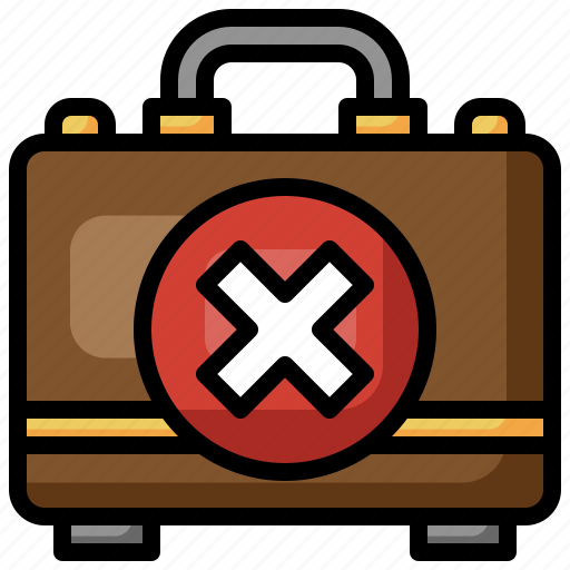 Rejected, airport, suitcase, bag, travel icon - Download on Iconfinder