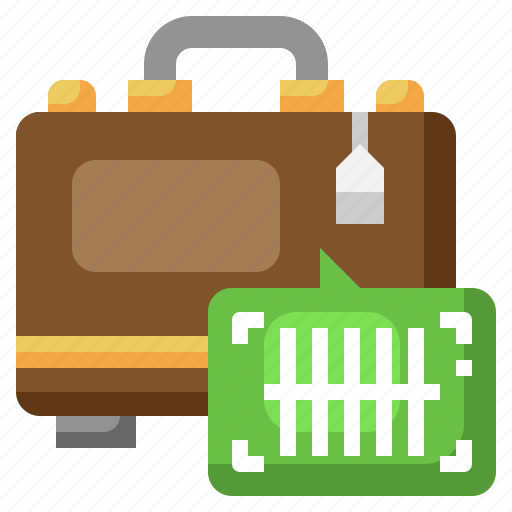 Barcode, scan, briefcase, security, travel, suitcase icon - Download on Iconfinder