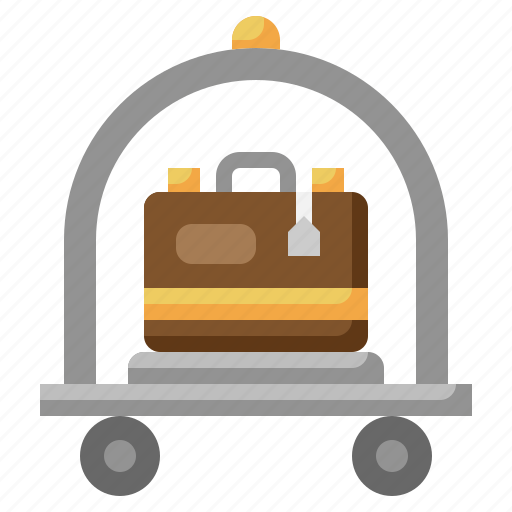 Cart, hotel, luggage, travel, bag, suitcase icon - Download on Iconfinder