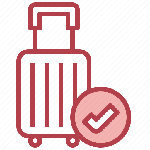 Check, holiday, tick, suitcase, travel icon - Download on Iconfinder