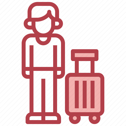 Person, airport, travel, bag, suitcase icon - Download on Iconfinder