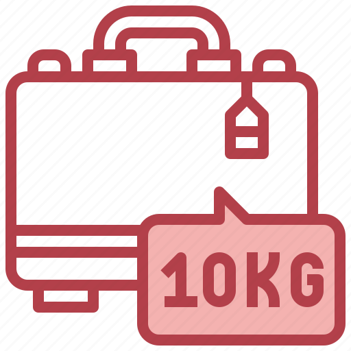 Suitcase, kilogram, weight, travel, 10kg icon - Download on Iconfinder