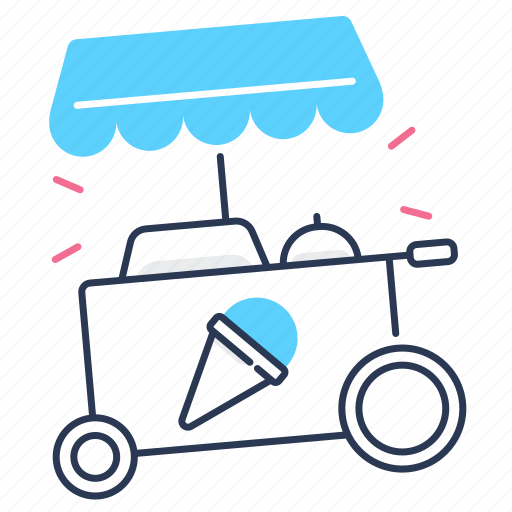 Ice cream cart, ice cream, cart, pushcart icon - Download on Iconfinder