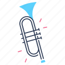 trumpet, horn, music, instrument
