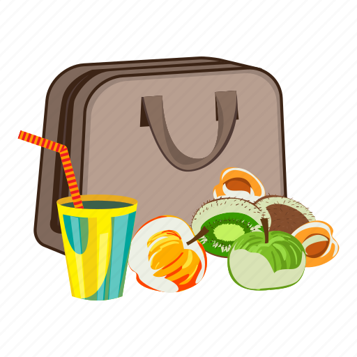 Bag, breakfast, cartoon, eco, fast, lunchbag, textile icon - Download on Iconfinder