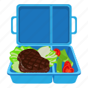 blue, cartoon, food, logo, lunchbox, school, water